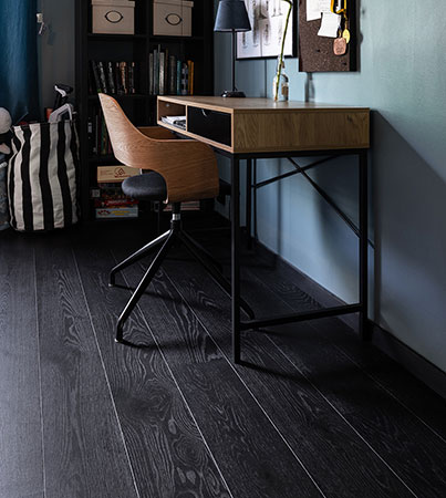 Novafloor PD 200 Tammi Rustic Black Wood 1-sauva ljyvahattu & harjattu parketti