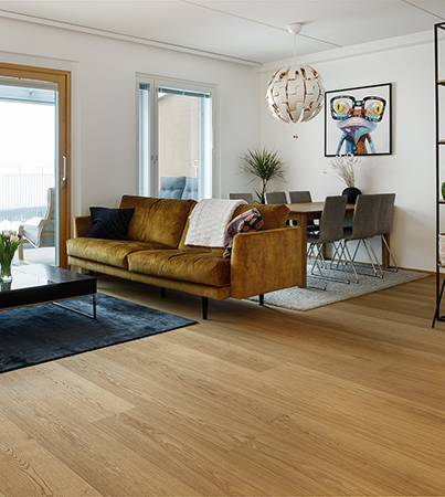 HARDER by Novafloor 270 mm Tammi Natural Wood 1-sauva ljyvahattu & harjattu tammilattia